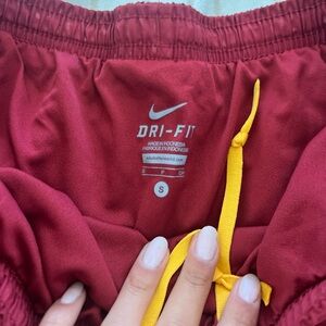 Nike Red and Yellow Dri-FIT Athletic Shorts